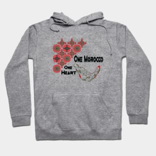 One Morocco One Heart Support Morocan Flag Hoodie